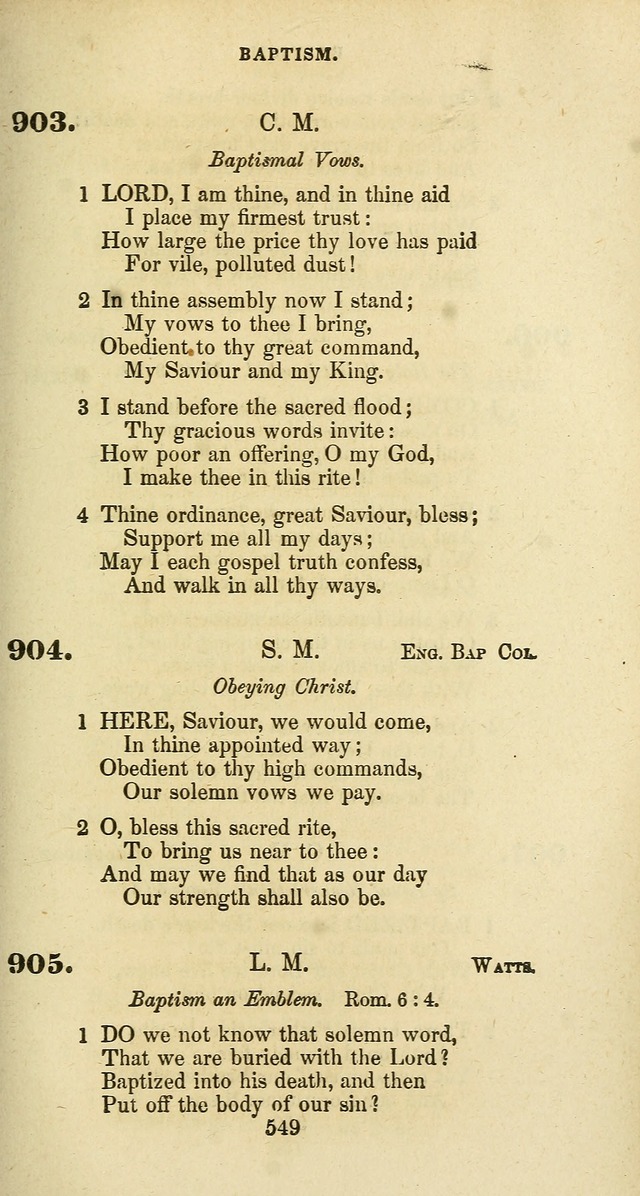 The Baptist Psalmody: a selection of hymns for the worship of God page 549