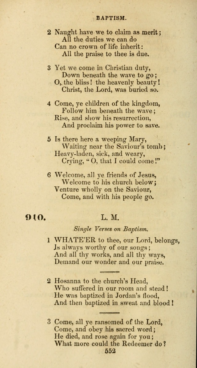 The Baptist Psalmody: a selection of hymns for the worship of God page 552