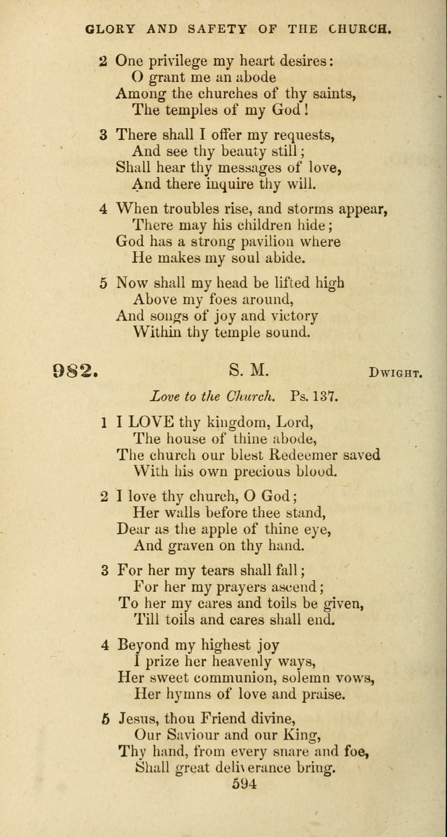 The Baptist Psalmody: a selection of hymns for the worship of God page 594