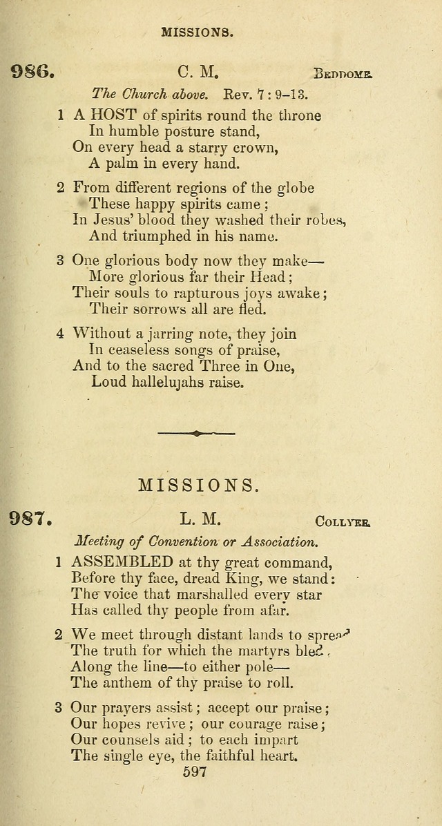 The Baptist Psalmody: a selection of hymns for the worship of God page 597