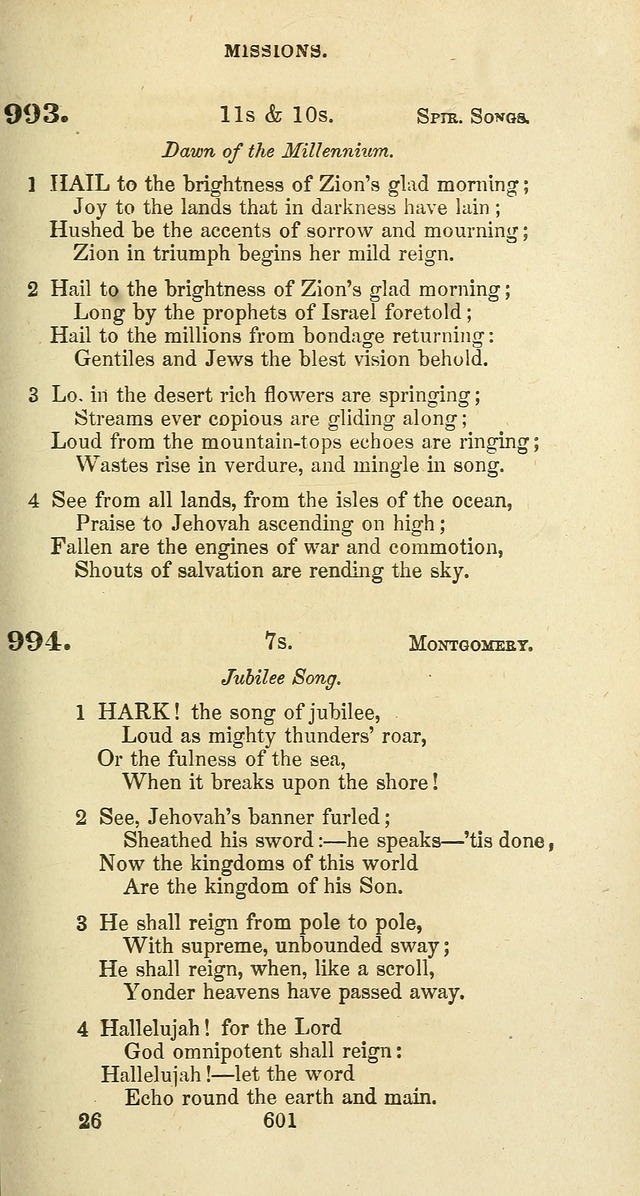 The Baptist Psalmody: a selection of hymns for the worship of God page 601