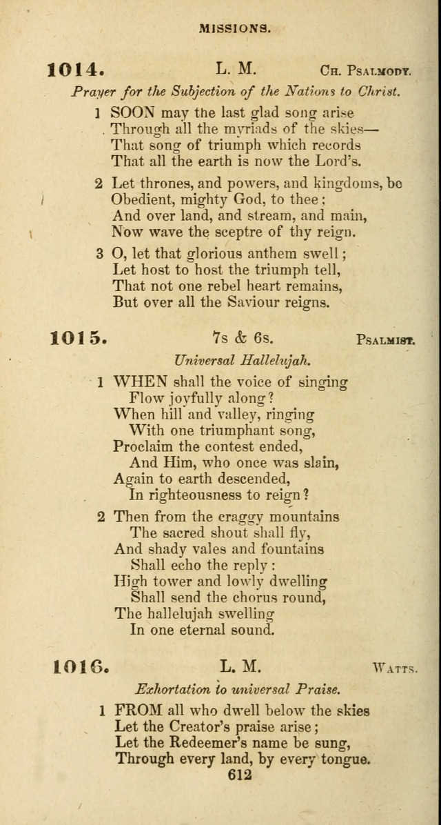 The Baptist Psalmody: a selection of hymns for the worship of God page 612