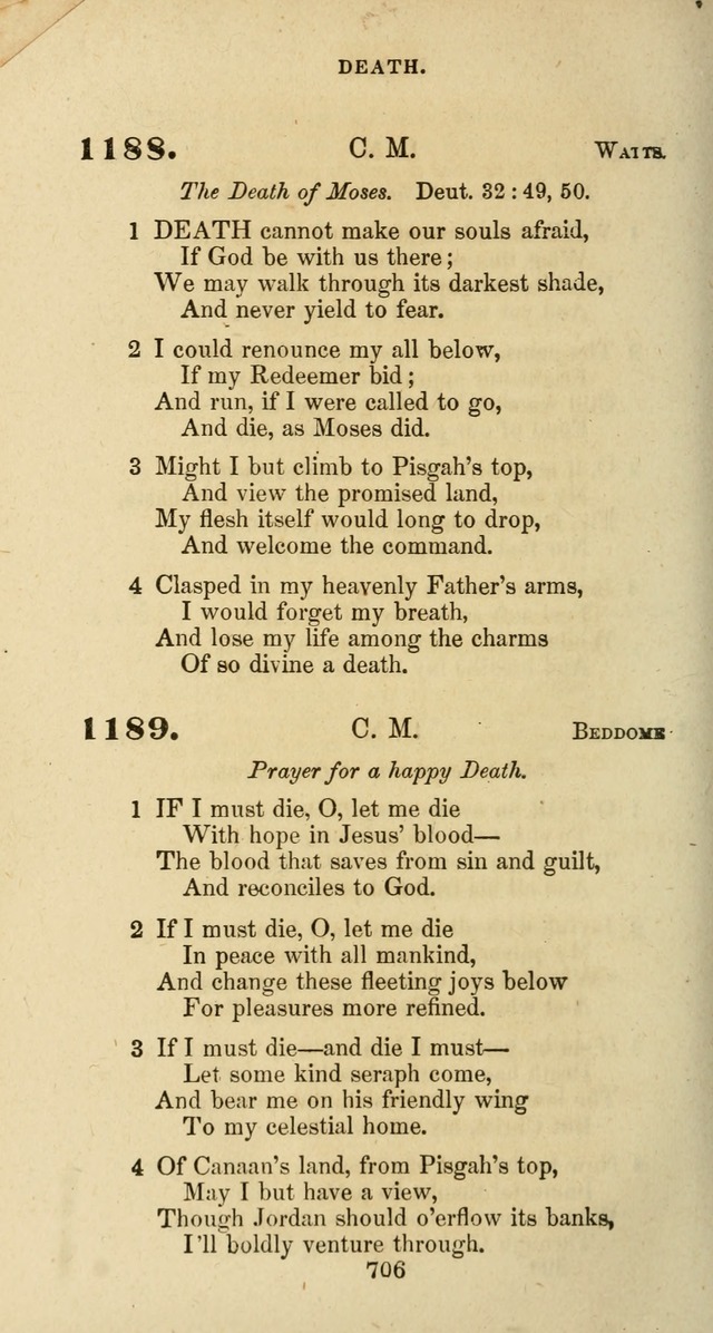 The Baptist Psalmody: a selection of hymns for the worship of God page 706