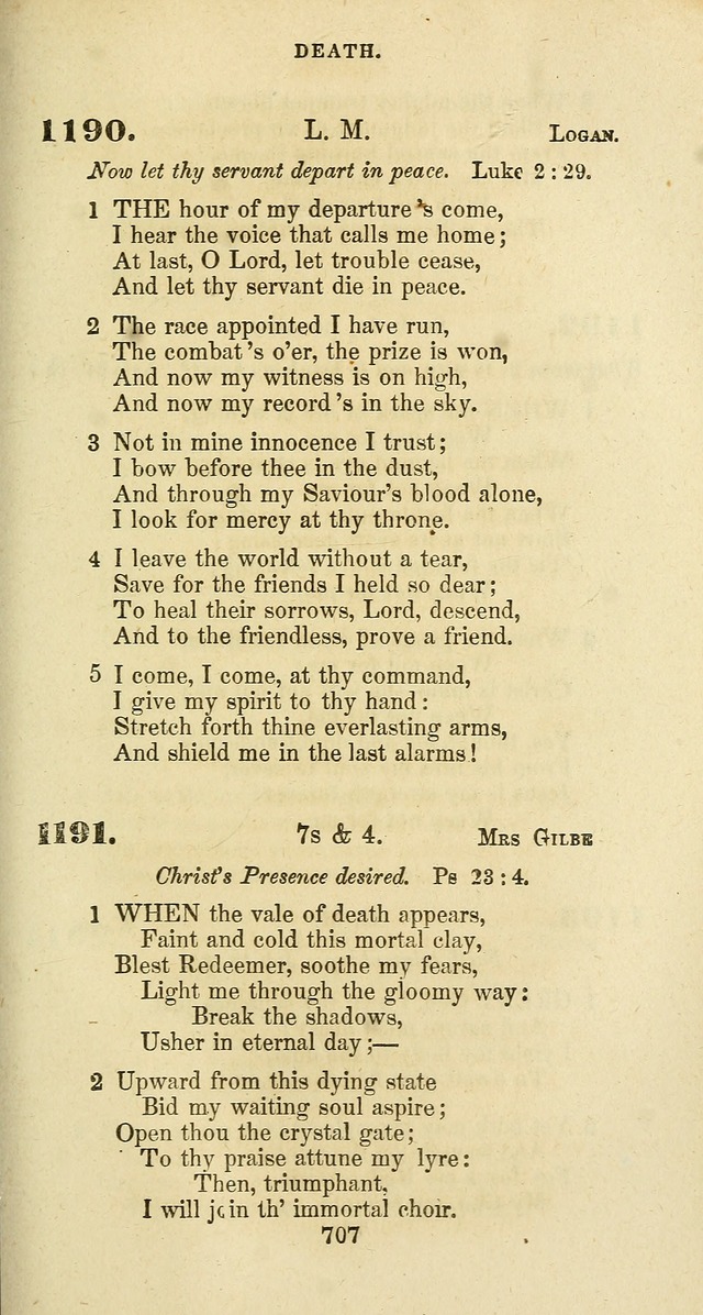 The Baptist Psalmody: a selection of hymns for the worship of God page 707