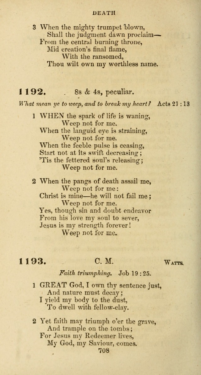 The Baptist Psalmody: a selection of hymns for the worship of God page 708