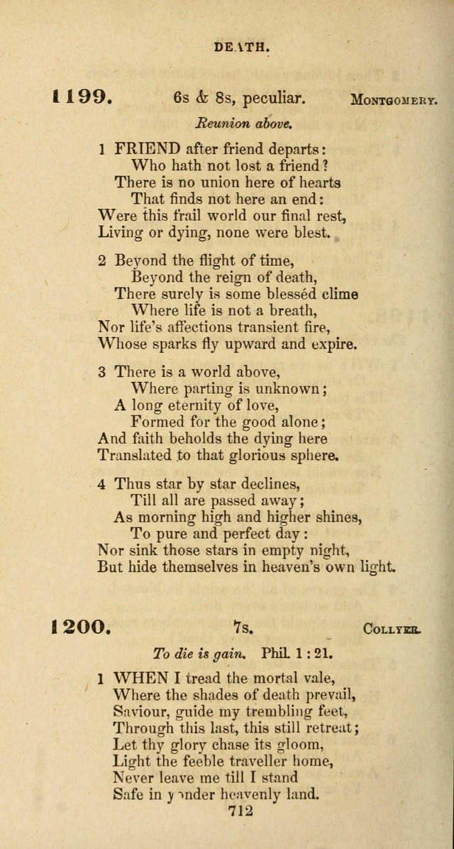 The Baptist Psalmody: a selection of hymns for the worship of God page 712