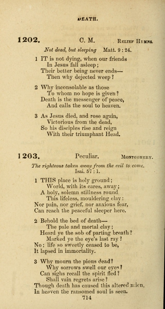 The Baptist Psalmody: a selection of hymns for the worship of God page 714