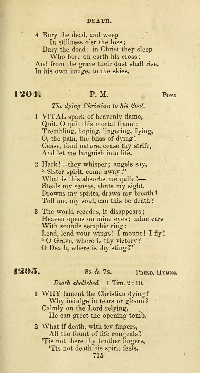 The Baptist Psalmody: a selection of hymns for the worship of God page 715