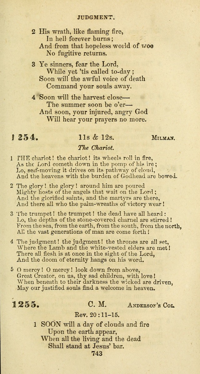 The Baptist Psalmody: a selection of hymns for the worship of God page 743