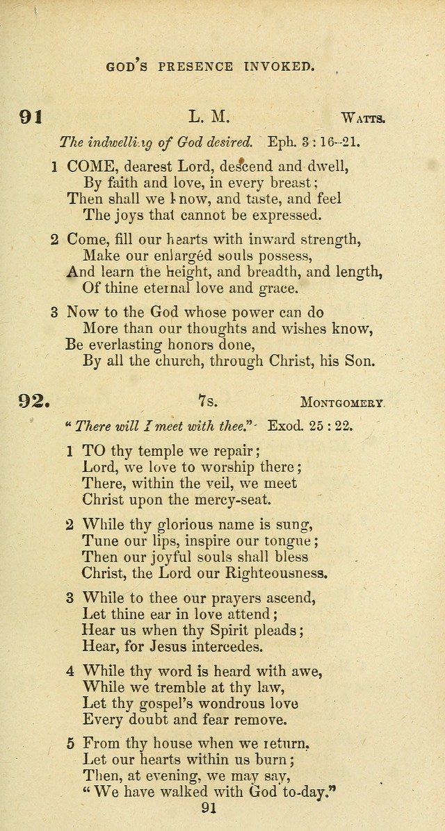 The Baptist Psalmody: a selection of hymns for the worship of God page 91