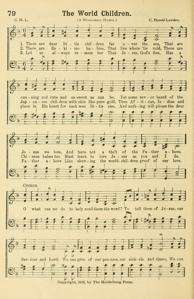 Beginner and Primary Songs: for use in Sunday School and the Home page 73