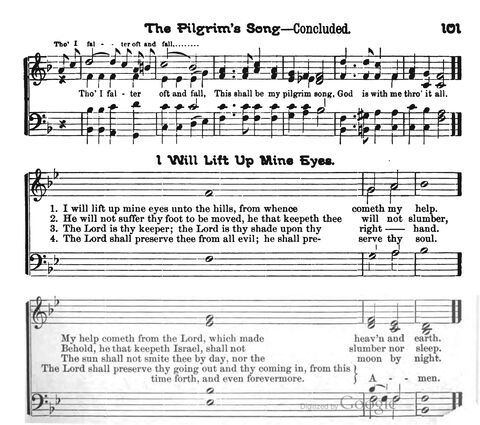 Beautiful Songs; a new and choice collection of songs for the sunday school. Also, a responsive service for each month in the year page 101