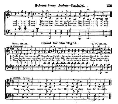 Beautiful Songs; a new and choice collection of songs for the sunday school. Also, a responsive service for each month in the year page 109