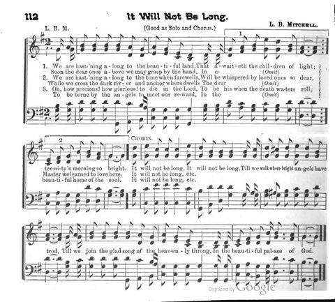 Beautiful Songs; a new and choice collection of songs for the sunday school. Also, a responsive service for each month in the year page 112