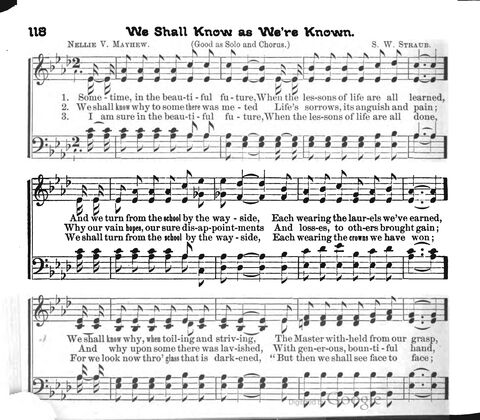 Beautiful Songs; a new and choice collection of songs for the sunday school. Also, a responsive service for each month in the year page 118