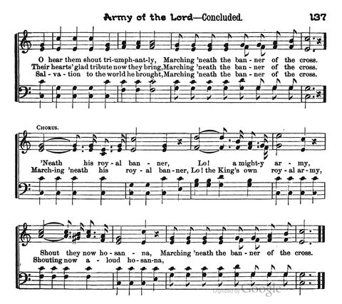 Beautiful Songs; a new and choice collection of songs for the sunday school. Also, a responsive service for each month in the year page 137