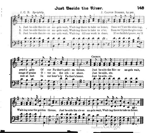 Beautiful Songs; a new and choice collection of songs for the sunday school. Also, a responsive service for each month in the year page 149