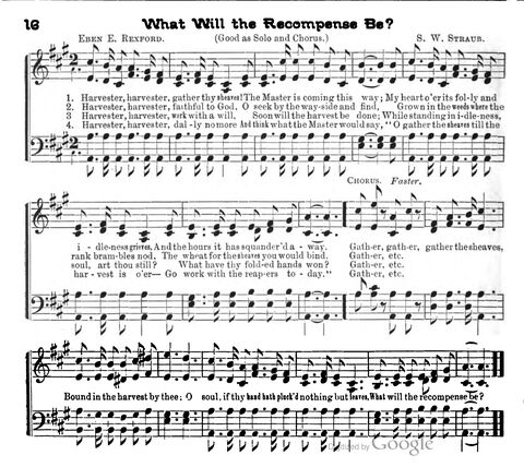 Beautiful Songs; a new and choice collection of songs for the sunday school. Also, a responsive service for each month in the year page 16