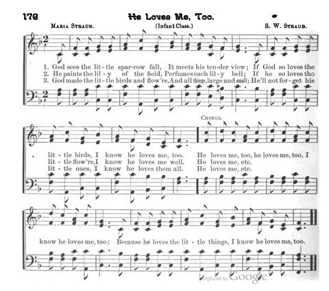 Beautiful Songs; a new and choice collection of songs for the sunday school. Also, a responsive service for each month in the year page 176