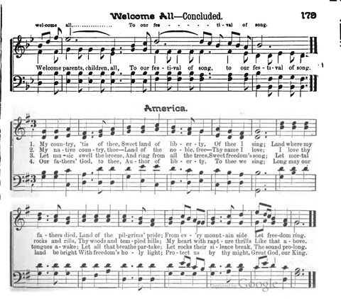 Beautiful Songs; a new and choice collection of songs for the sunday school. Also, a responsive service for each month in the year page 179