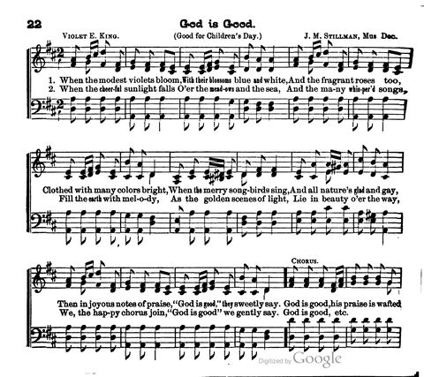 Beautiful Songs; a new and choice collection of songs for the sunday school. Also, a responsive service for each month in the year page 22