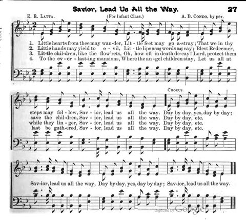 Beautiful Songs; a new and choice collection of songs for the sunday school. Also, a responsive service for each month in the year page 27