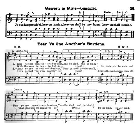 Beautiful Songs; a new and choice collection of songs for the sunday school. Also, a responsive service for each month in the year page 31