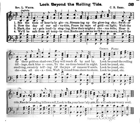 Beautiful Songs; a new and choice collection of songs for the sunday school. Also, a responsive service for each month in the year page 35