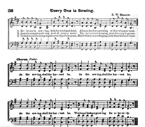 Beautiful Songs; a new and choice collection of songs for the sunday school. Also, a responsive service for each month in the year page 38