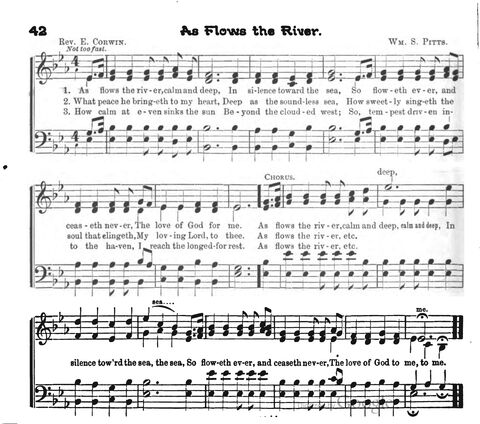 Beautiful Songs; a new and choice collection of songs for the sunday school. Also, a responsive service for each month in the year page 42