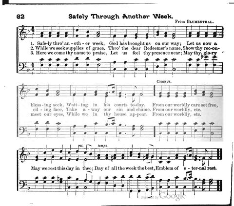 Beautiful Songs; a new and choice collection of songs for the sunday school. Also, a responsive service for each month in the year page 62