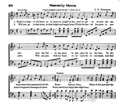 Beautiful Songs; a new and choice collection of songs for the sunday school. Also, a responsive service for each month in the year page 64