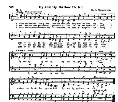 Beautiful Songs; a new and choice collection of songs for the sunday school. Also, a responsive service for each month in the year page 70