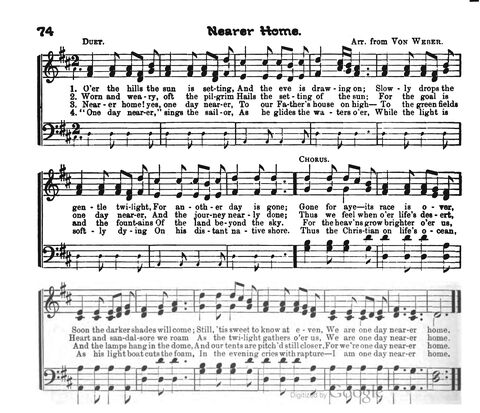 Beautiful Songs; a new and choice collection of songs for the sunday school. Also, a responsive service for each month in the year page 74