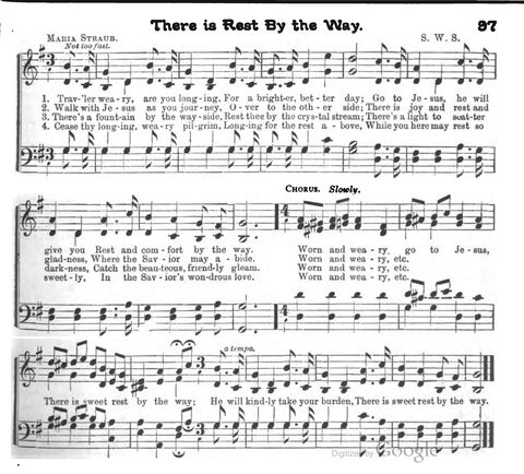 Beautiful Songs; a new and choice collection of songs for the sunday school. Also, a responsive service for each month in the year page 97