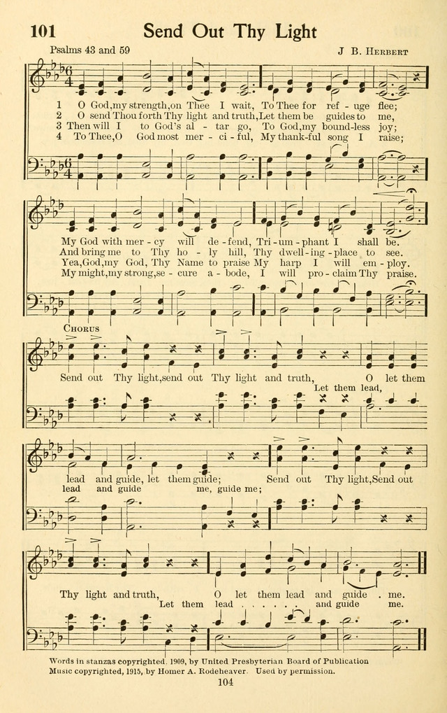 Bible Songs No. 4: a selection of psalms set to music, for use in sabbath schools, adult Bible classes, young people