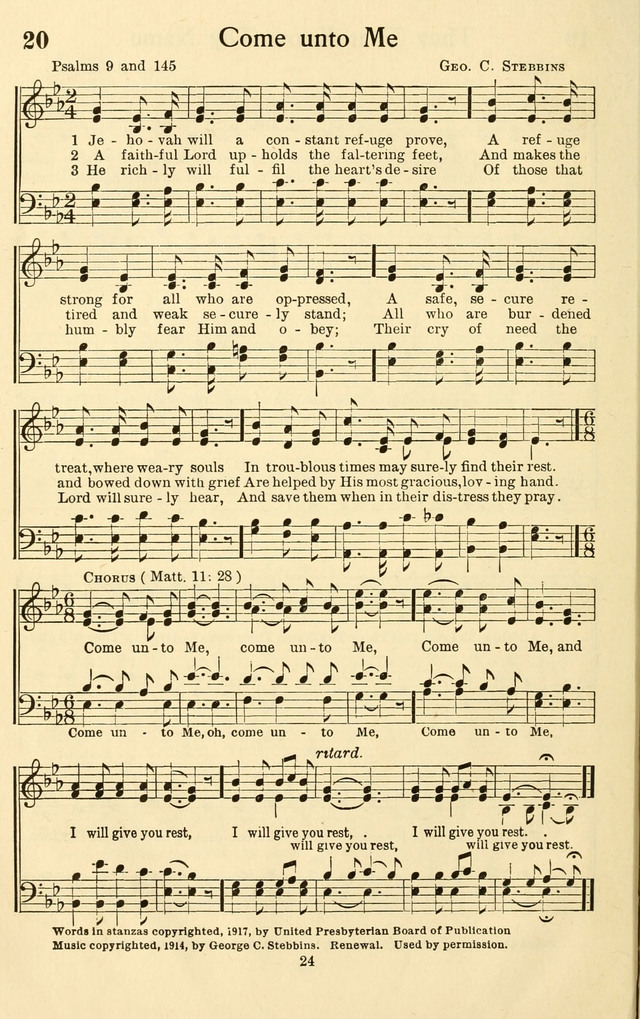 Bible Songs No. 4: a selection of psalms set to music, for use in sabbath schools, adult Bible classes, young people