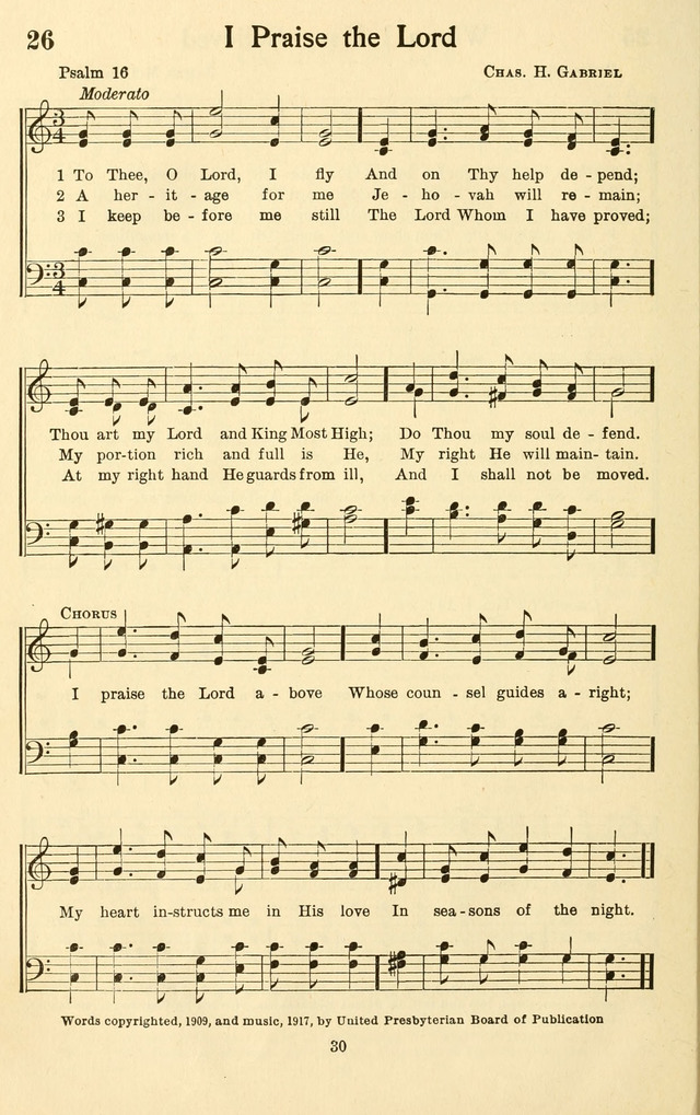 Bible Songs No. 4: a selection of psalms set to music, for use in sabbath schools, adult Bible classes, young people