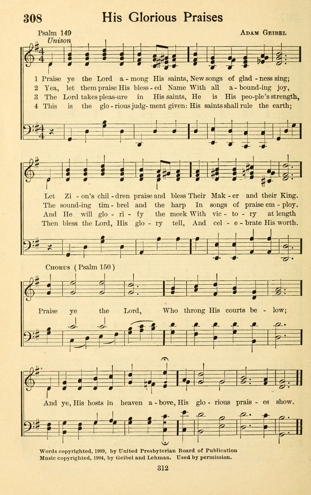 Bible Songs No. 4: a selection of psalms set to music, for use in sabbath schools, adult Bible classes, young people