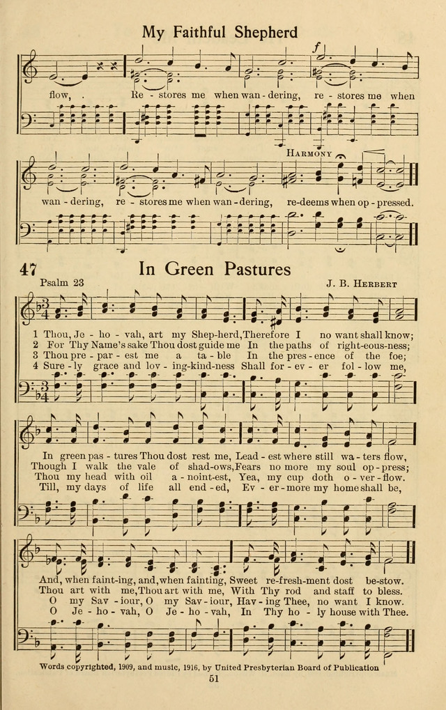 Bible Songs No. 4: a selection of psalms set to music, for use in sabbath schools, adult Bible classes, young people