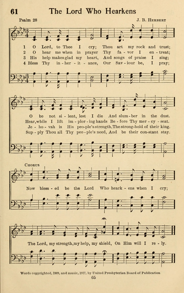 Bible Songs No. 4: a selection of psalms set to music, for use in sabbath schools, adult Bible classes, young people