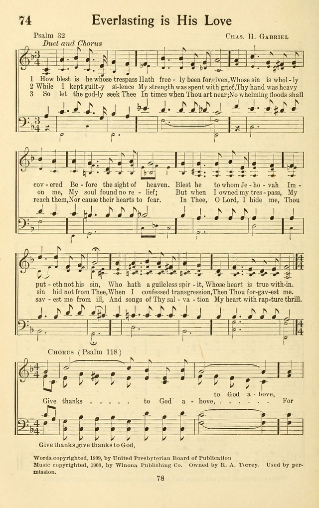 Bible Songs No. 4: a selection of psalms set to music, for use in sabbath schools, adult Bible classes, young people