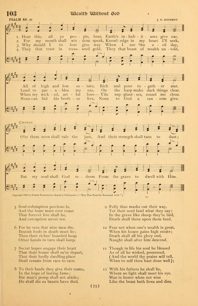 Bible Songs: a collection of psalms set to music for use in church and evangelistic services, prayer meetings, Sabbath schools, young people