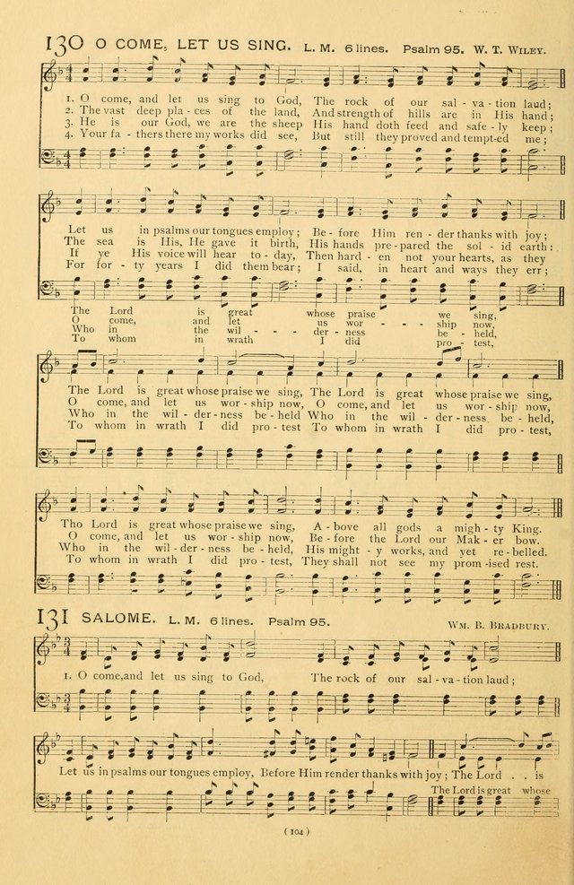 Bible Songs: consisting of selections from the Psalms set to music suitable for Sabbath Schools, prayer meetings, etc. page 104