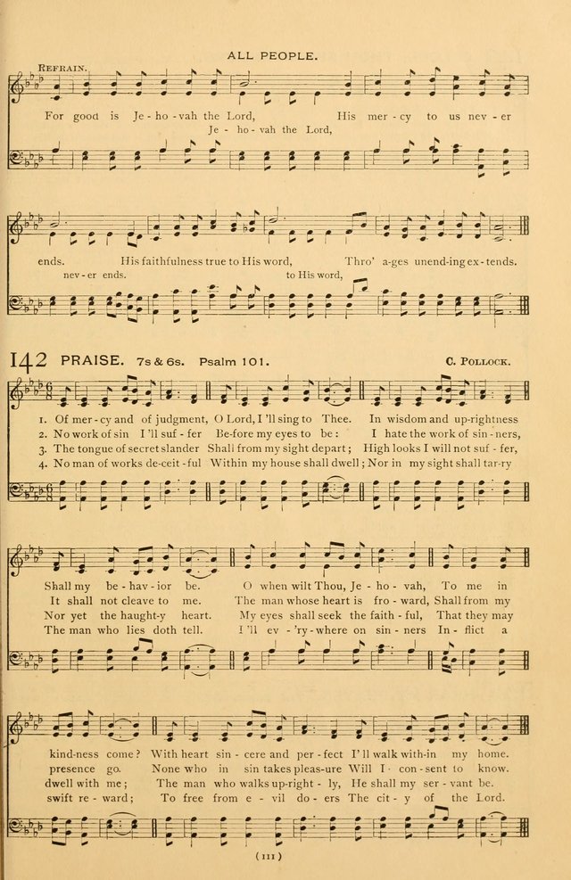 Bible Songs: consisting of selections from the Psalms set to music suitable for Sabbath Schools, prayer meetings, etc. page 111