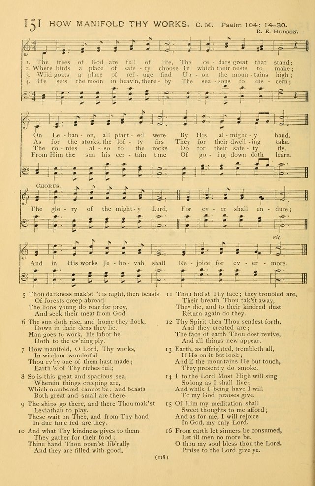 Bible Songs: consisting of selections from the Psalms set to music suitable for Sabbath Schools, prayer meetings, etc. page 118