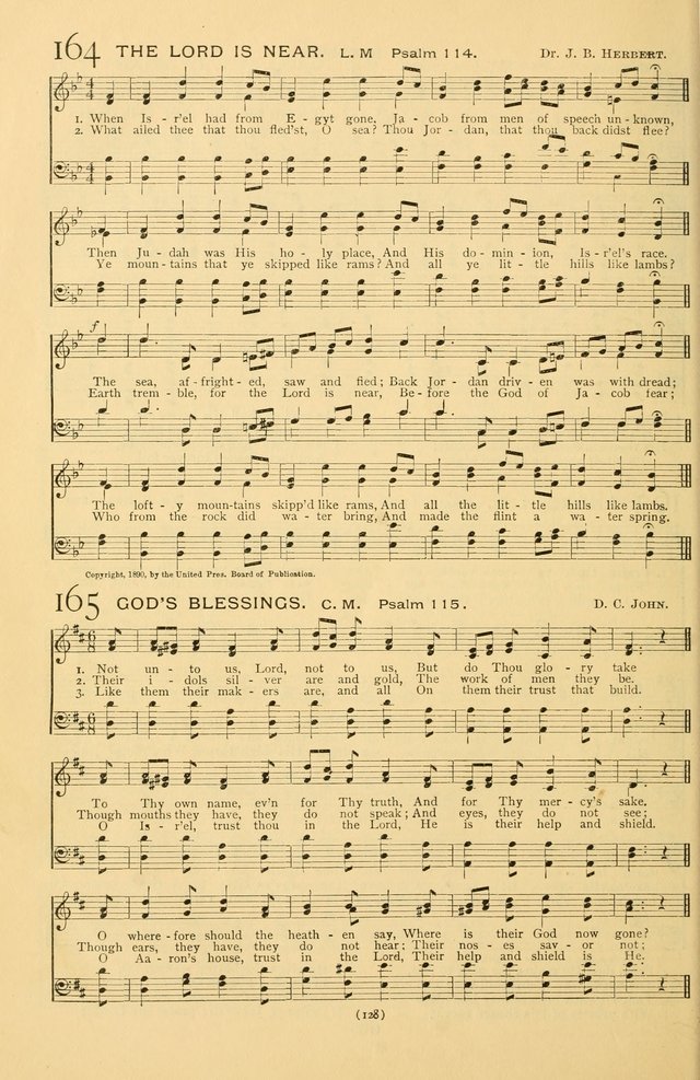 Bible Songs: consisting of selections from the Psalms set to music suitable for Sabbath Schools, prayer meetings, etc. page 128