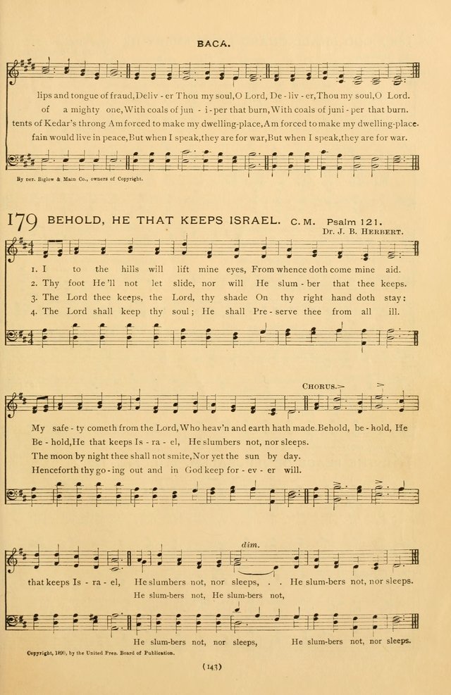 Bible Songs: consisting of selections from the Psalms set to music suitable for Sabbath Schools, prayer meetings, etc. page 143