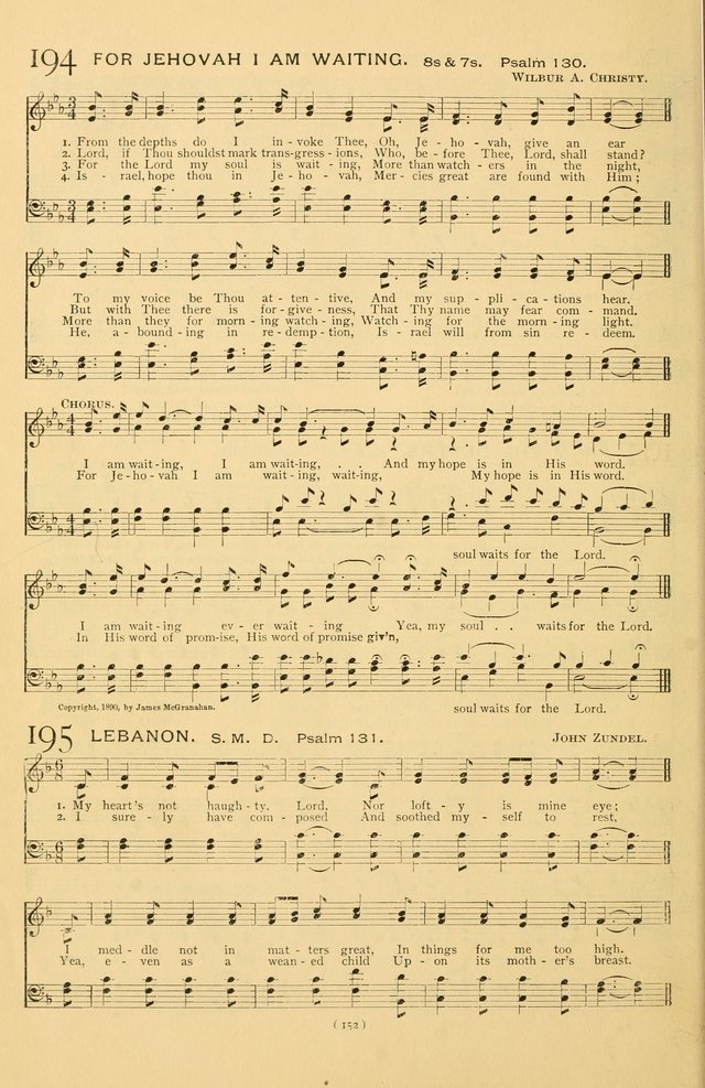 Bible Songs: consisting of selections from the Psalms set to music suitable for Sabbath Schools, prayer meetings, etc. page 152