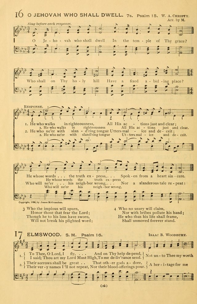 Bible Songs: consisting of selections from the Psalms set to music suitable for Sabbath Schools, prayer meetings, etc. page 16